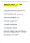 Pediatric ATI Review &ndash; PN Exam Questions And Answers