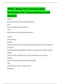 TOEIC&colon; Advanced Communication  Vocabulary Set 3 Exam Questions and  Answers