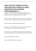 ACED 2400 TEST NEWEST ACTUAL 2025&sol;2026 WITH COMPLETE LATEST QUESTIONS WITH ANSWERS VERIFIED&sol;GRADED A&plus;