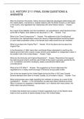 U&period;S&period; HISTORY 2111 FINAL EXAM QUESTIONS & ANSWERS