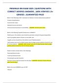 FRESENIUS RN EXAM 2025 &lpar; QUESTIONS WITH  CORRECT VERIFIED ANSWERS &comma; 100&percnt; VERIFIED &rpar; A&plus;  GRADED &comma; GUARANTEED PASS&excl;