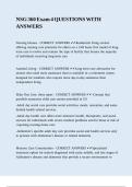 NSG 360 Exam 4 QUESTIONS WITH ANSWERS