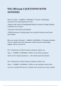 NSG 360 exam 1 QUESTIONS WITH ANSWERS