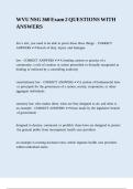 WVU NSG 360 Exam 2 QUESTIONS WITH ANSWERS