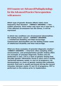D115 master set-Advanced Pathophysiology for the Advanced Practice Nurse questions with answers