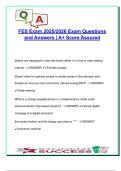 FES Exam 2025&sol;2026 &vert; 300&plus; Expert-Verified Q&A &vert; GI Endoscopy&comma; ERCP&comma; Bowel Prep&comma; Sedation&comma; Colonoscopy