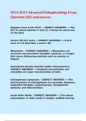 WGU D115 Advanced Pathophysiology Exam Questions 2025 and answers