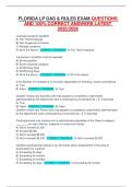 FLORIDA LP GAS & RULES EXAM QUESTIONS AND 100&percnt; CORRECT ANSWERS LATEST 2025&sol;2026