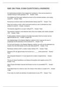 MAE 284 FINAL EXAM QUESTIONS & ANSWERS