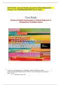 Health Assessment in Nursing 7th Edition Weber Kelley Test Bank &lpar;updated&rpar; 20252026