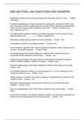 MAE 284 FINAL UAH QUESTIONS AND ANSWERS