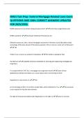 NMLS Test Prep- Federal Mortgage-Related Laws-Exam  QUESTIONS AND 100&percnt; CORRECT ANSWERS UPDATED  FOR 2025&sol;2026&period;