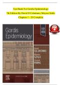 Test Bank For Gordis Epidemiology  7th Edition By David D Celentano&semi; Moyses Szklo  Chapters 1 - 20 Complete  