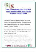 New York Adjuster Exam 2025&sol;2026 &ndash; 145 Questions & Answers &vert; Insurance Law&comma; HO & BOP Policies &vert; CUNY&comma; SUNY&comma; NYU