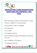 NSG6440 Final Exam &lpar;100&plus; Q&A&rpar; &ndash; Advanced Primary Care &vert; Neurology&comma; Dermatology&comma; Infectious Disease&comma; Respiratory &vert; South University