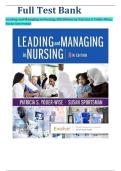 Test Bank for Leading and Managing in Nursing&comma; 8th Edition by Patricia S&period; Yoder-Wise & Susan Sportsman &vert; Verified Q&A &vert; Latest 2025&sol;2026 Update &vert; A&plus; Graded