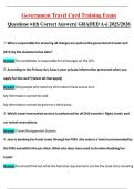 Government Travel Card Training Exam Questions with Correct Answers&vert; GRADED A&plus;&vert; 2025&sol;2026