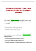 PORTAGE LEARNING A&P II FINAL EXAM QUESTIONS WITH CORRECT ANSWERS 
