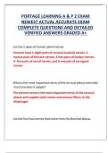 PORTAGE LEARNING A & P 2 EXAM NEWEST ACTUAL ACCURATE EXAM COMPLETE QUESTIONS AND DETAILED VERIFIED ANSWERS GRADED A&plus; 