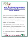 Texas Life and Health Insurance Exam &ndash; 2025&sol;2026 &vert; 130 Practice Questions with Answers &vert; Licensing Prep &ndash; Contracts&comma; Riders&comma; Medicare&comma; Annuities