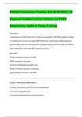 Florida Wastewater Practice Test 2025&sol;2026 &vert;&vert; 13 Pages of Verified Correct Answers on FDEP Disinfection&comma; Spills & Pump Packing