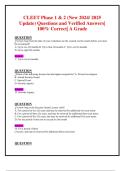CLEET Phase 1 & 2 &lpar;New 2024&sol; 2025  Update&rpar; Questions and Verified Answers&vert;  100&percnt; Correct&vert; A Grade 