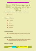 Edexcel GCSE Biology Questions & Answers