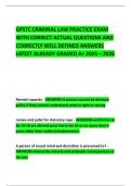 GPSTC CRIMINAL LAW PRACTICE EXAM WITH CORRECT ACTUAL QUESTIONS AND CORRECTLY WELL DEFINED ANSWERS LATEST ALREADY GRADED A&plus; 2025 &ndash; 2026