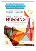 Test bank for Public Health Nursing  Population-Centered Health Care in the Community 11th Edition by Stanhope