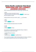 Union Pacific conductor final Exam QUESTIONS AND 100&percnt; CORRECT ANSWERS 2025&sol;2026