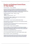 Erosion and Sediment Control Exam A&plus; Pass Verified
