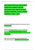 OECP EXAM PRACTICE FLASHCARDS EXAM WITH CORRECT ACTUAL QUESTIONS AND CORRECTLY WELL DEFINED ANSWERS LATEST ALREADY GRADED A&plus; 2025 &ndash; 2026
