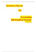 &OpenCurlyDoubleQuote;Solution Manual for Accounting Information Systems 15th Edition by Marshall Romney & Paul Steinbart &ndash; Latest Update 2025&sol;2026 &ndash; Complete Verified Answers&rdquo;