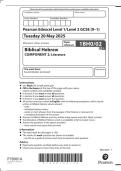 2025 Pearson Edexcel Level 1&sol;Level 2 GCSE&period; 1BH0&sol;02 Biblical Hebrew COMPONENT 2&colon; Literature 2025 Pearson Edexcel Level 1&sol;Level 2 GCSE&period; 1BH0&sol;02 Biblical Hebrew COMPONENT 2&colon; Literature