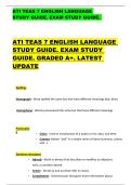 ATI TEAS 7 ENGLISH LANGUAGE   STUDY GUIDE&period; EXAM STUDY GUIDE&period;   ATI TEAS 7 ENGLISH LANGUAGE  STUDY GUIDE&period; EXAM STUDY  GUIDE&period; GRADED A&plus;&period; LATEST  UPDATE 