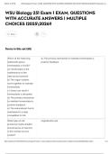 WSU Biology 251 Exam 1 EXAM&comma; QUESTIONS WITH ACCURATE ANSWERS &vert; MULTIPLE CHOICES &vert;20252026&excl;&excl;