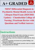 NR547 Midterm & Final Exam Bundle &ndash; Questions and Verified Answers with Expert Explanations