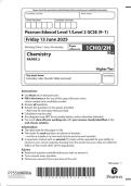 2025 Pearson Edexcel Level 1&sol;Level 2 GCSE&period; 1CH0&sol;2H Chemistry PAPER 2 Higher Tier 2025 Pearson Edexcel Level 1&sol;Level 2 GCSE&period; 1CH0&sol;2H Chemistry PAPER 2 Higher Tier