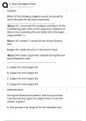 MoCA Multiple Choice Test Bank &sol; Montreal Cognitive Assessment &sol; 2025 Update &sol; Score 100&percnt;