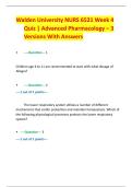 Walden University NURS 6521 Week 4 Quiz &ndash; Advanced Pharmacology &vert; 3 Quiz Versions with Verified Answers &lpar;2025 Update&rpar;