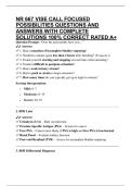 NR 667 VISE CALL FOCUSED POSSIBILITIES QUESTIONS AND ANSWERS WITH COMPLETE SOLUTIONS 100&percnt; CORRECT RATED A&plus;