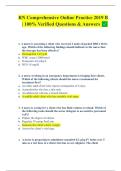 RN Comprehensive Online Practice 2019 B &vert; 100&percnt; Verified Questions & Answers 