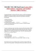 NSG300 &sol; NSG 300 Final Exam &lpar;Latest 2025 &sol; 2026 Update&rpar;&colon; &vert; Questions and Verified Answers &vert; 100&percnt; Correct &vert;