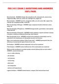 PSS 1411 EXAM 3 QUESTIONS AND ANSWERS 100&percnt; PASS 