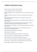 AONN Certification Exam Questions with Solutions