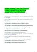 WE-RE NOT REALLY STRANGERS LEVEL 3 PERCEPTION EXAM QUESTIONS AND ANSWERS-