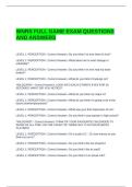 WNRS FULL GAME EXAM QUESTIONS AND ANSWERS