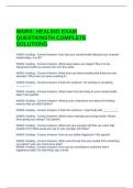 WNRS HEALING EXAM QUESTIONSTH COMPLETE SOLUTIONS