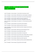 WNRS LEVEL 1 EXAM QUESTIONS AND ANSWERS