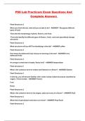 PSS Lab Practicum Exam Questions And Complete Answers 